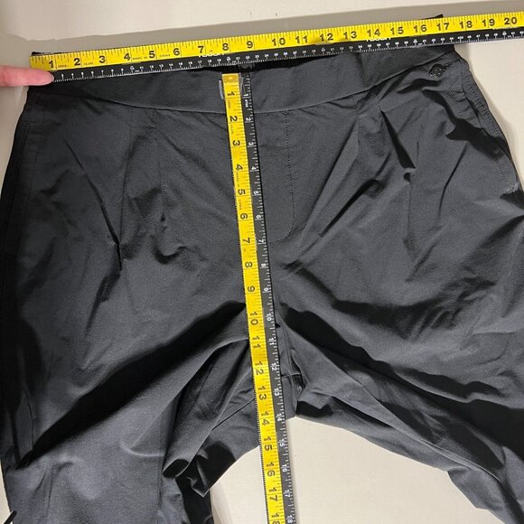 CALIA Pants Womens XL Black Cropped Pleated Stretch High Rise Tapered Activewear - Picture 2 of 10